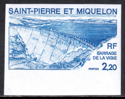 St. Pierre And Miquelon - Scott #450 - MNH - Imperf Color Trial - SCV $9.50 - Non Dentelés, épreuves & Variétés