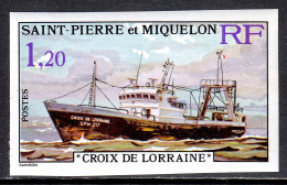 St. Pierre And Miquelon - Scott #451 - MNH - Imperf Proof - SCV $10 - Ongetande, Proeven & Plaatfouten