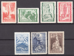 Latvia Lettland 1937 Mi#246-252 Mint Hinged - Latvia
