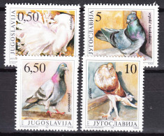 Yugoslavia Republic 1990 Birds Pigeons Mi#2425-2428 Mint Never Hinged - Ungebraucht