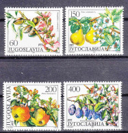 Yugoslavia 1987 Fruits Mi#2221-2224 Mint Never Hinged - Neufs