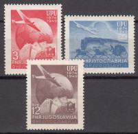 Yugoslavia Republic 1949 UPU Mi#578-580 Mint Never Hinged - Neufs
