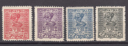 Yugoslavia, Kingdom SHS, Issues For Croatia 1918 Mi#51-54 Mint Hinged - Ongebruikt