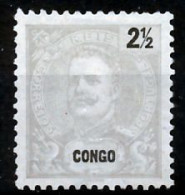 !										■■■■■ds■■ Congo 1898 AF#14 (*) King Carlos Mouchon 2,5 Réis (x2769) - Portugees Congo