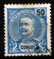 !										■■■■■ds■■ Congo 1898 AF#20 ø King Carlos Mouchon 50 Réis (x2774) - Portuguese Congo