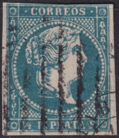 1857-404 CUBA ANTILLAS ESPAÑA SPAIN PUERTO RICO 1857 1/2 R POSTAL FORGUERY GRAUS TIPO II FALSO POSTAL. - Prephilately