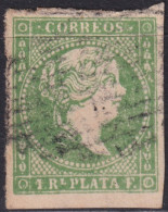1857-406 CUBA ANTILLAS ESPAÑA SPAIN PUERTO RICO 1857 1r POSTAL FORGUERY  GRAUS TIPO II FALSO POSTAL. - Prefilatelia