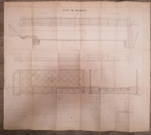 1893 BROMMAT (12) PONT De BROMMAT Grand Plan Technique - Obras Públicas