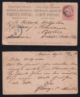 Argentina 1888 Stationery Answer Postcard 6c BUENOS AIRES To BERLIN Germany - Cartas & Documentos