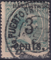 1899-672 CUBA US OCCUPATION 1899 3c S 2ml 5º ISSUE PUERTO PRINCIPE SMAL “3” DANGEROUS PHILATELIC FORGUERY FALSO. - Gebraucht