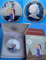 COOK ISLANDS 5 $ 2011 ARGENTO PROOF SILVER RARE SOYUZMULTIFILM KARLSSON DAL TETTO PESO 31,1g TITOLO 0,999 MINTAGE 2000 C - Cook