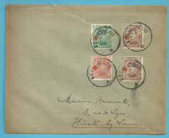 150+151+152 Op Brief Met Datumstempel  KESSEL-LOO Zonder Datummidden (noodstempel) - 1918 Rode Kruis