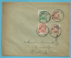 150+151+152 Op Brief Met Datumstempel  KESSEL-LOO Zonder Datummidden (noodstempel) - 1918 Cruz Roja