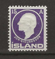 1911 MNH Iceland Facit 112 Postfris** - Ongebruikt