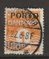 1921 USED Danmark Porto 1 - Strafport