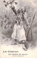 Illustration Non Signée - Le Clairon - Les Chants Du Soldat - Militaria - Carte Postale Ancienne - Non Classés