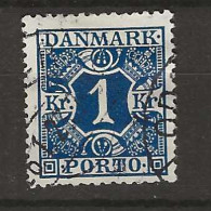 1921 USED Danmark Porto 17 - Portomarken