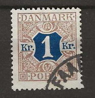 1921 USED Danmark Porto 18 - Portomarken