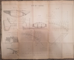 1893 LANDINHAC (15) PONT Des CAZOTTES Grand Plan Technique - Obras Públicas