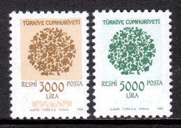 Turkey - Scott #O191, O192 - MNH - SCV $8.00 - Dienstmarken