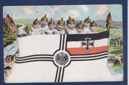 CPA Allemagne Bébés Multiples Germany Patriotique Circulé - Sonstige & Ohne Zuordnung