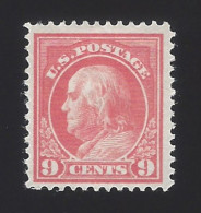 US #415 1912-14 Salmon Red WMK 190 Perf 12 Mint OG LH F-VF SCV $50 - Unused Stamps