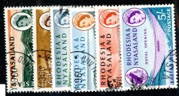 ( 1661 BCx) 1960 SG#32/37 Used (Sc#172/77) (Lower Bid- Save 20%) - Rhodesia & Nyasaland (1954-1963)