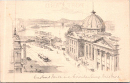 (2 P 39) VERY OLD - Australia (not Posted) B/W - Brisbane - Customs House And Circular Quay - Brisbane