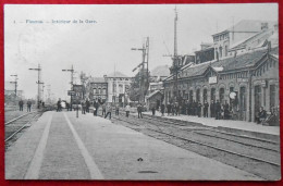 CPA 1911 Fleurus - Intérieur De La Gare - Fleurus