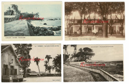 Lot 4 X Guinee Francais CONAKRY - Salle Des Fetes Corniche Maison Henri Galibert CPA Animee Cartes Postale Old Postcards - Französisch-Guinea
