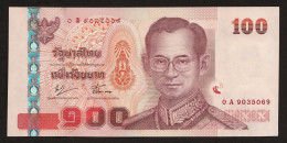 100 Baht Serie 15 First Sign. 76 First Prefix 0A 9035069 Thailand 2005 UNC - Thailand