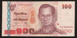 100 Baht Serie 15 First Sign. 76 First Prefix 0A 9035070 Thailand 2005 UNC - Thailand
