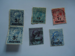 GREAT BRITAIN  USED   LEVANT  TURKEY  OVERPRINT  LOT 6 - Levante Británica