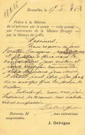 LETTRE ET SIGNATURE JEAN DELVIGNE 1936 EDITEUR DE MUSIQUE BRUXELLES - Autographs