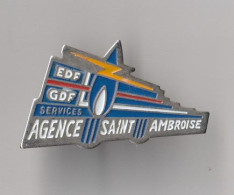 PIN'S THEME  EDF GDF  AGENCE SAINT AMBROISE  PARIS - EDF GDF