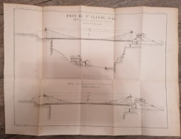 1890 SAINT CLAUDE (39) Pont De SAINT CLAUDE 2 Grands Plans Techniques - Opere Pubbliche