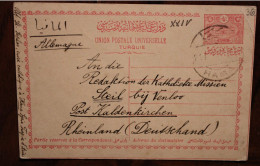 1913 Hama Syria Kaldenkirchen Germany Türkei LEVANT Empire Ottoman Türkiýe Cover Ganzsache Turquie Syrie - Storia Postale