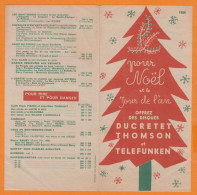 1956 Pour NOEL Et JOUR DE L'AN Offrez Des DISQUES Dépliant Musical  " DUCRETET THOMSON Et TELEFUNKEN " - Andere