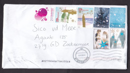 Netherlands: Cover, 2023, 7 Stamps, Christmas, Snow, Cancel Placement Problem (minor Damage, See Scan) - Briefe U. Dokumente