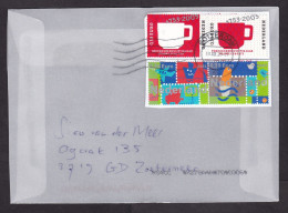 Netherlands: Cover, 2023, 4 Stamps, Coffee Cup, Symbol (traces Of Use) - Lettres & Documents