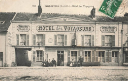 Delcampe - Angerville * Façade Hôtel Des Voyageurs , LANGLOIS Propriétaire - Angerville