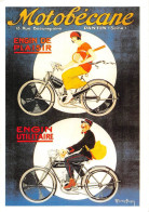 Lot De 8 Cartes Publicitaires De MOTOS (Tirage Moderne) - Motobécane, B.S.A., Terrot, Raleigh, Wolf, New-Map .... - Motorräder