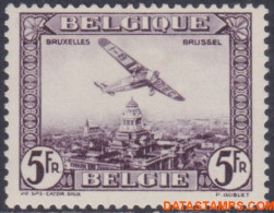 België 1930 - Mi:298, Yv:PA 5, OBP:PA 5, Airmail Stamps - XX - Breeder F VII Brussels - Postfris