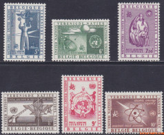 België 1958 - Mi:1110/1115, Yv:PA 30/35, OBP:PA 30/35, Airmail Stamps - XX - United Nations Brussels - Ungebraucht