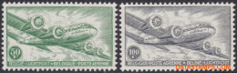 België 1954 - Mi:753B/754B, Yv:PA 10A/11A, OBP:PA 10A/11A, Airmail Stamps - XX - Skymaster - Ungebraucht