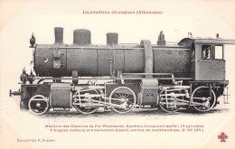 LOCOMOTIVE Allemande - Système Compound MaffeÏ - Service De Marchandise N°22 - Carte Postale Ancienne - Eisenbahnen