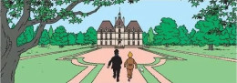 Double Carte Pliante/Dubbele Vouwkaart** - Château De / Kasteel Van / Schloss Von - Cheverny Ou Moulinsart - EMBALLÉE - Philabédés (comics)