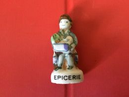 Fève Brillante Pied Blanc LES NOUVEAUX COMMERÇANTS NORDIA 1995 Mr épicerie - Anciennes