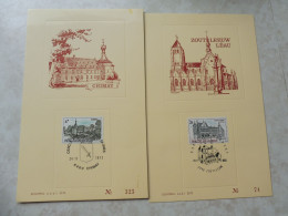 Belgique Belgie  Souvenir Abbaye Abdij 1692/1693 Gestempelt / Oblitéré Chimay Zoutleeuw 1973 - Documents Commémoratifs