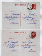 TB 4058 - 1943 - Entier Postal Type Pétain - Mme BAVOUZET à SAINT - MIHIEL Pour Me PARROT Notaire à SAINT - GAULTIER - Cartes Postales Types Et TSC (avant 1995)